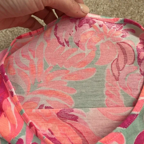 Girls Lilly Pulitzer Mini Marlowe T-Shirt Dress Love Birds Poolside Blue Size XL - Picture 3 of 9